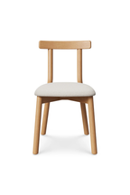 Article Ulka Dining Chair - White Oak and Ratine Ivory (Set of 4)