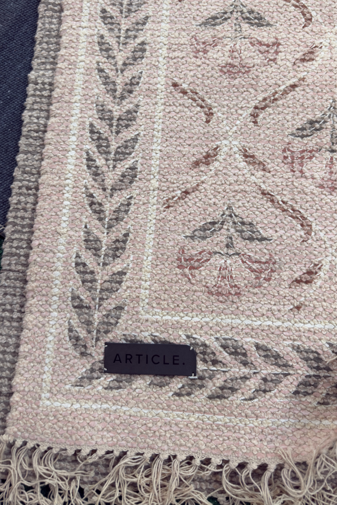 Article Cecile 9 X 12 Reversible Rug - Olive Green And Earthy Beige