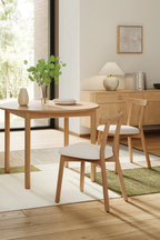 Article Ulka Dining Chair - White Oak and Ratine Ivory (Set of 4)
