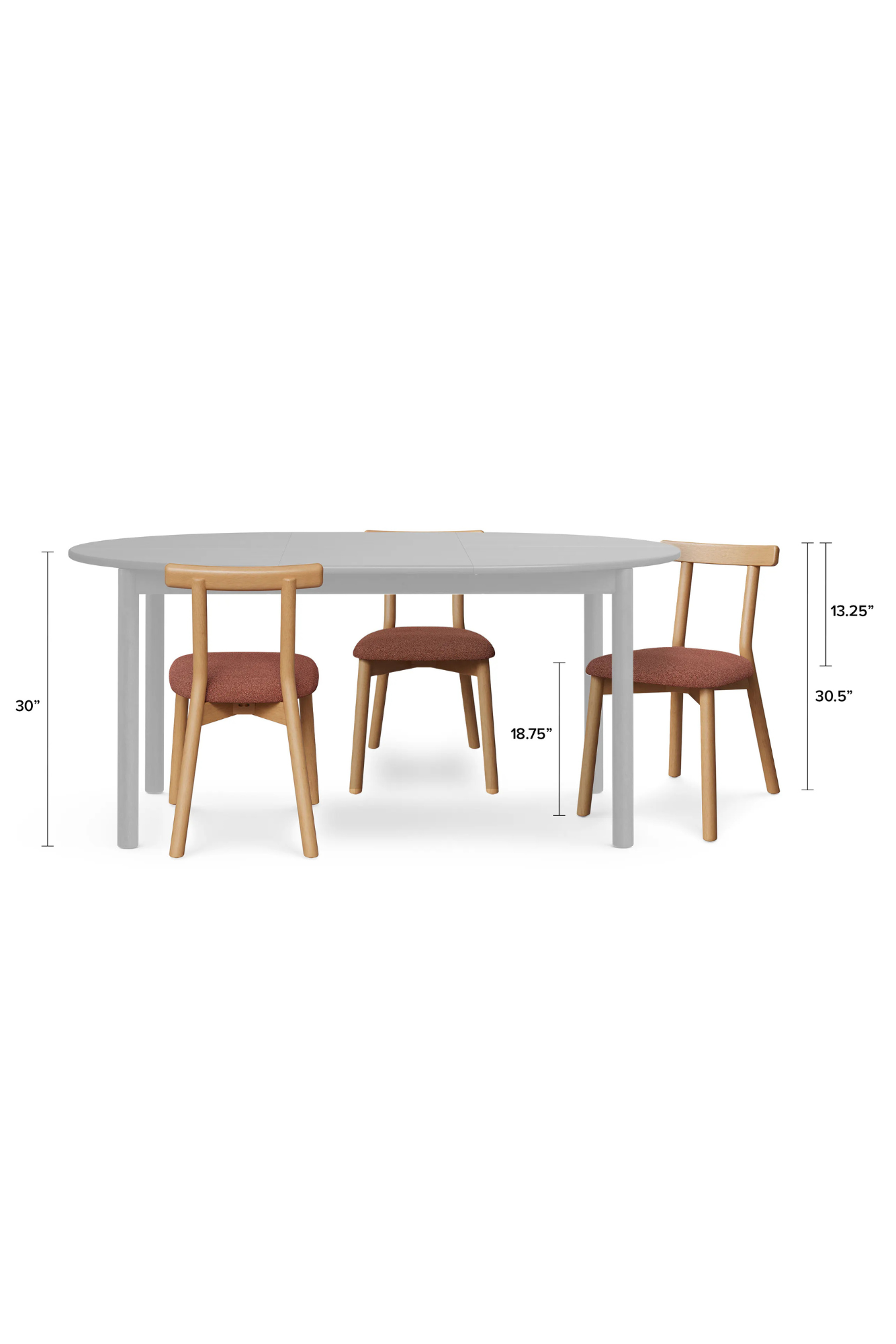 Article Ulka Dining Chair - White Oak and Ratine Oxide (Set of 2)