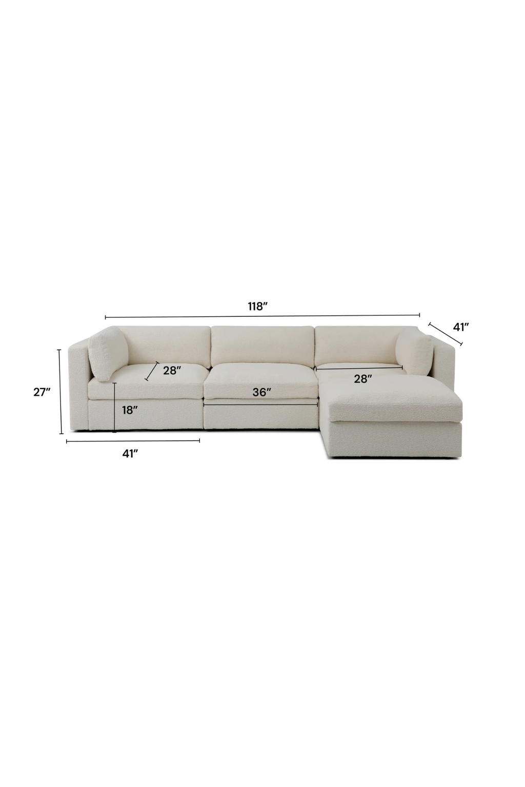 Bellamia Bella Pillow 3 Seater + Storage Ottoman - Dusty Blue Velvet