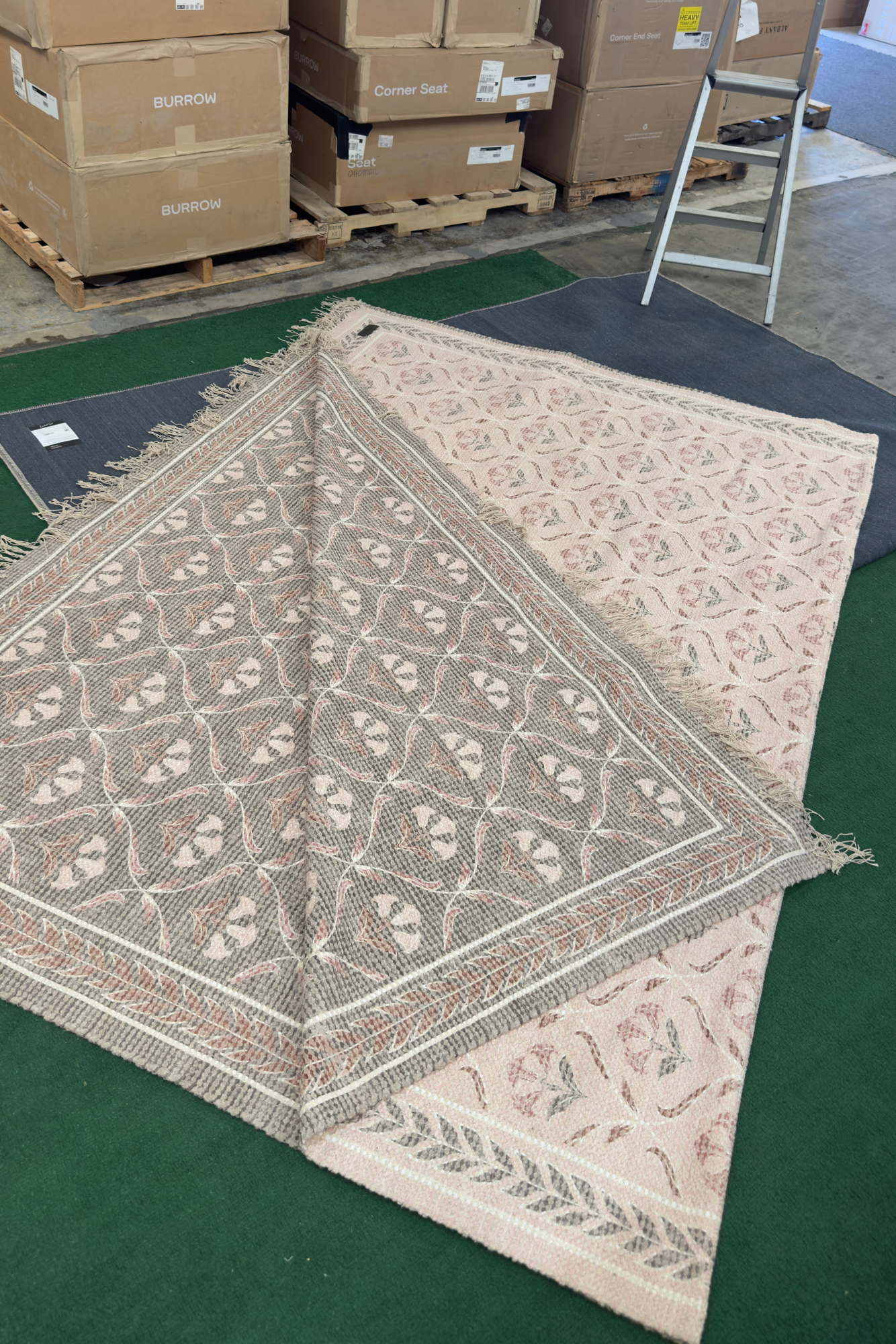 Article Cecile 9 X 12 Reversible Rug - Olive Green And Earthy Beige