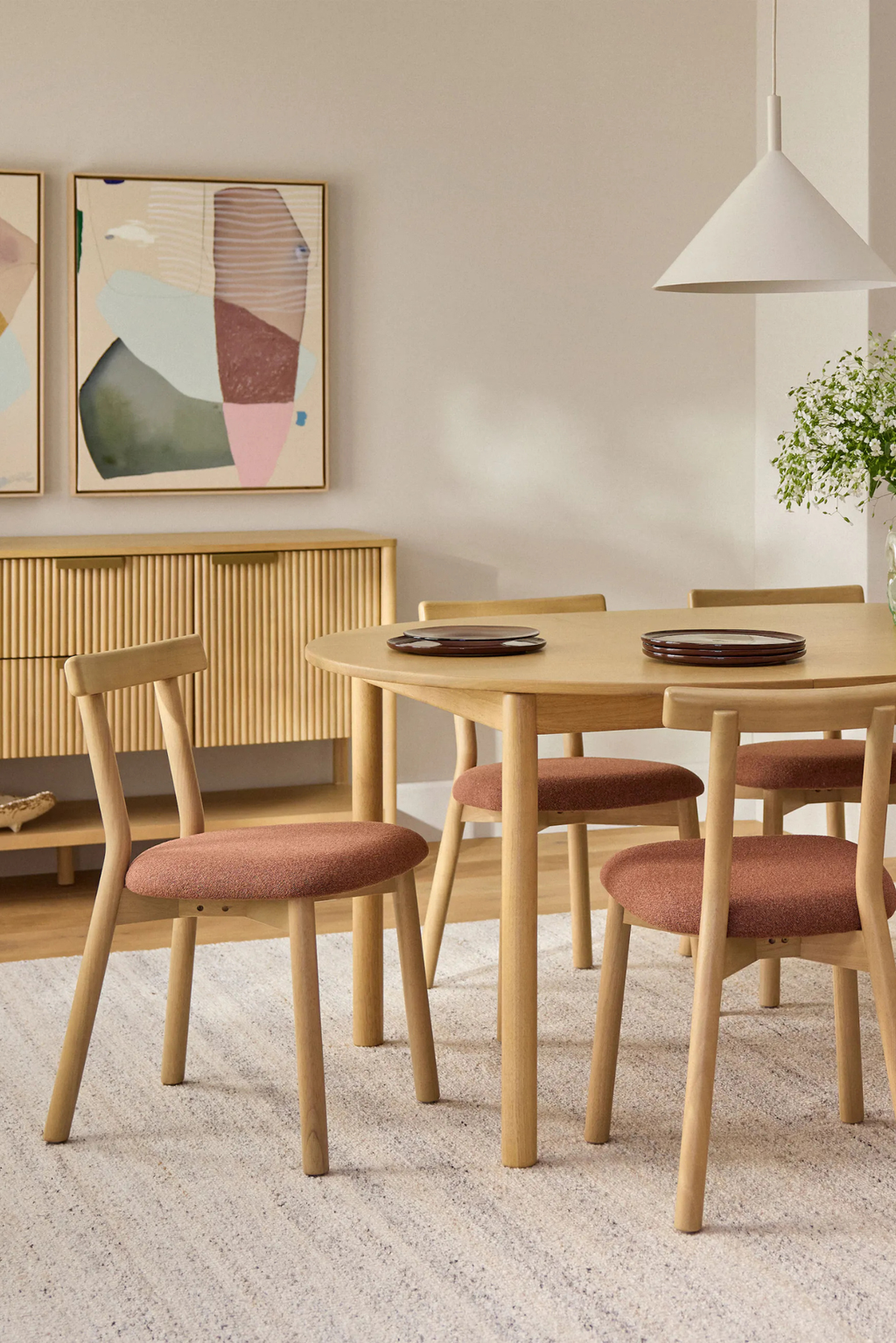Article Ulka Dining Chair - White Oak and Ratine Oxide (Set of 2)
