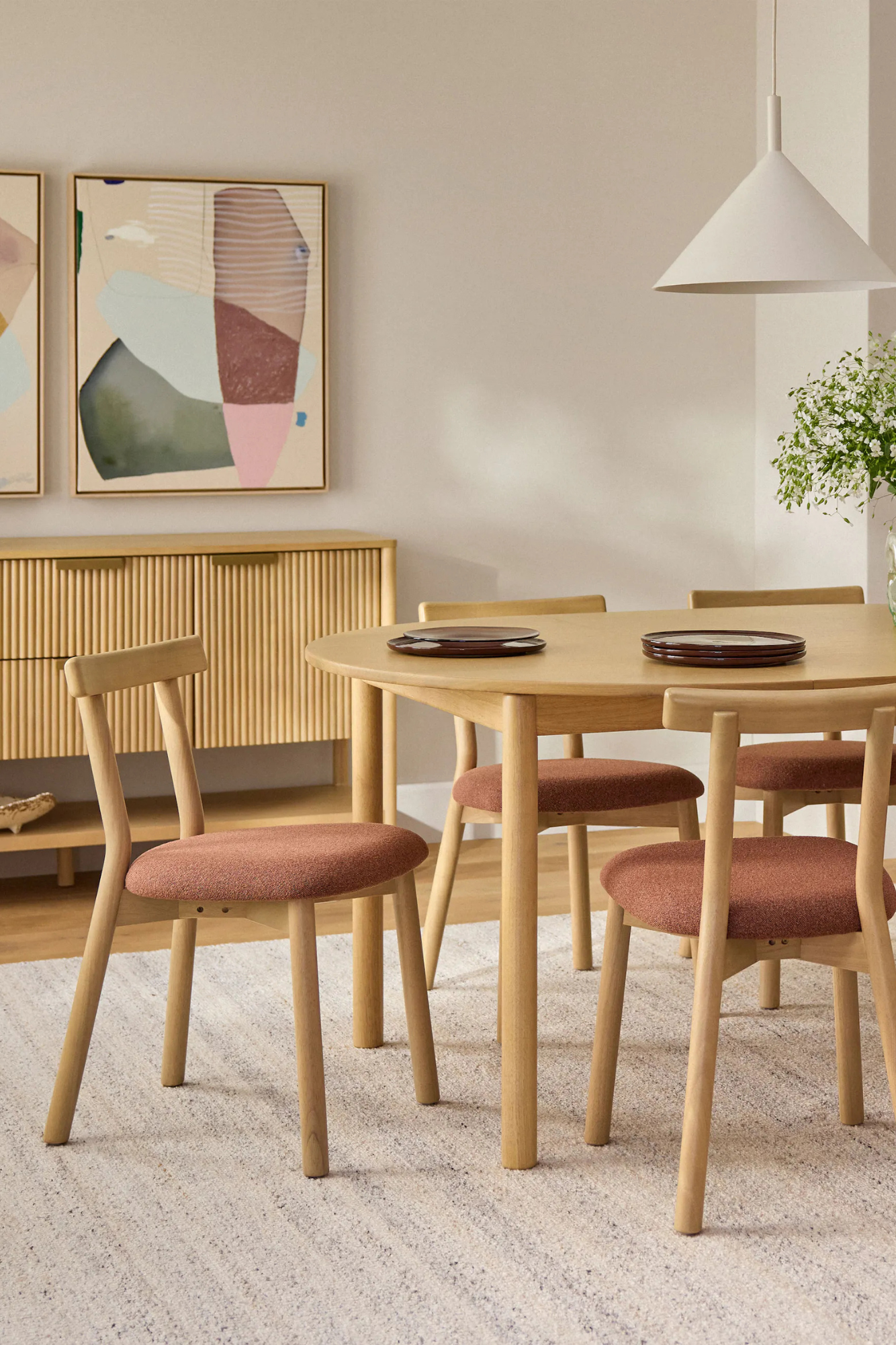 Article Ulka Dining Chair - White Oak and Ratine Oxide (Set of 2)