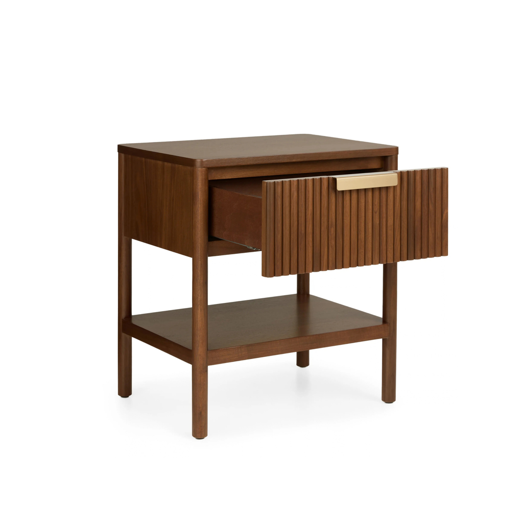 Liv Single-Drawer Nightstand - Walnut (Set of 2)