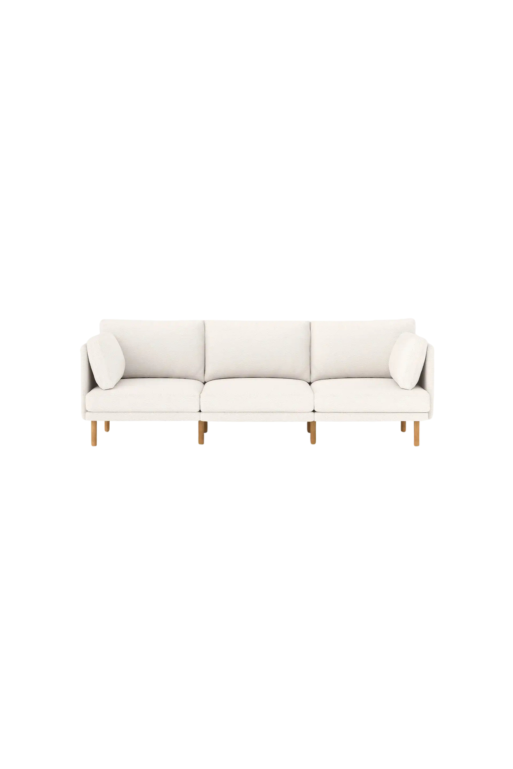 Burrow Field 3-Piece Sofa in Ivory Bouclé