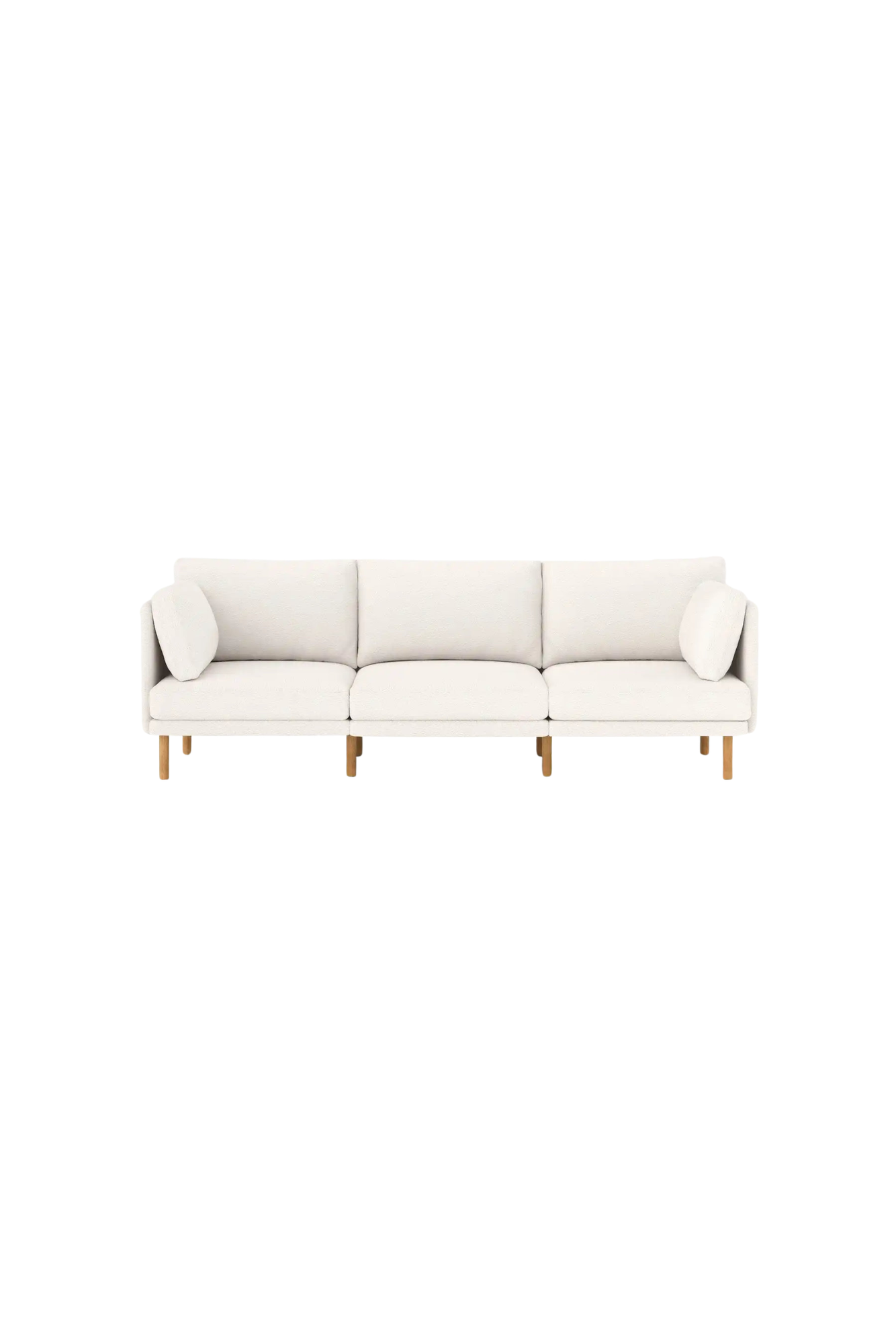 Burrow Field 3-Piece Sofa in Ivory Bouclé