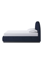 Flex King Size Upholstered Bed in Blue Jeans Chenille