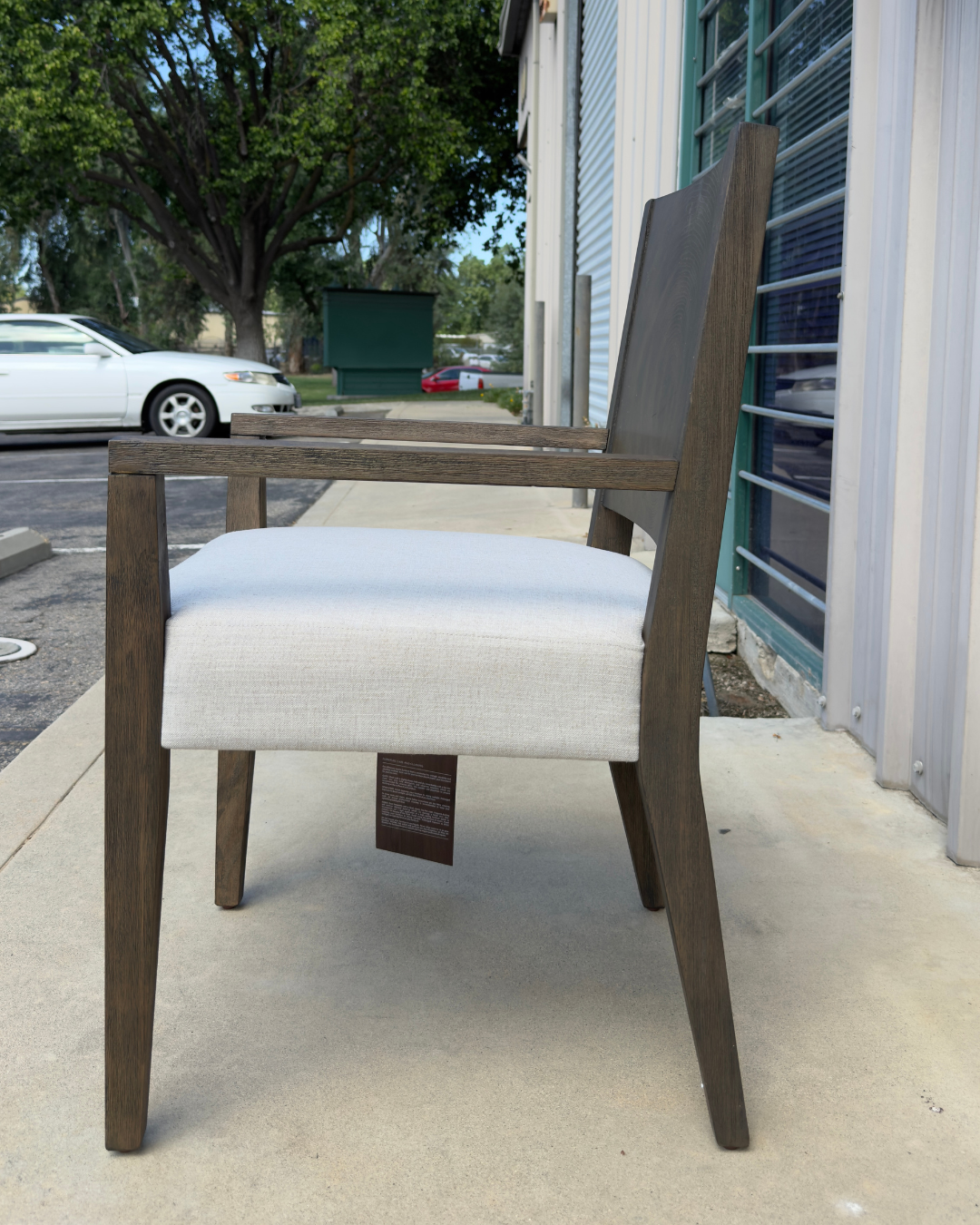 Modus Furniture Oakland Wood Arm Chair in Brunette (SET OF 2)