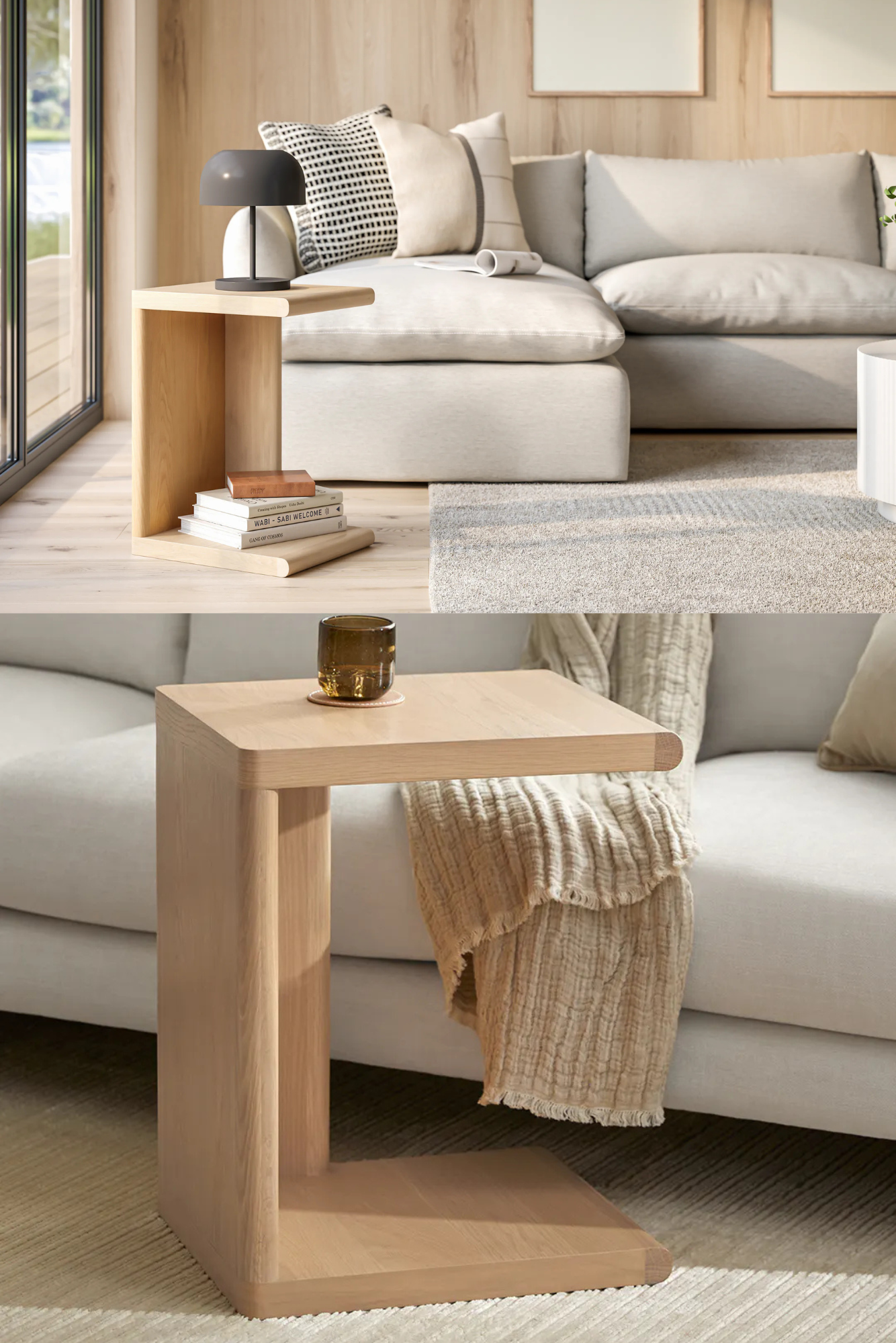 Article Torme C Side Table - White Oak