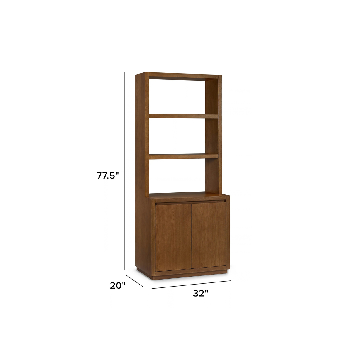 Leif 32" Modular Bookcase - Smoked Oak