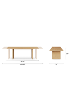 Article Torme 82.75" - 104.25" Extendable Dining Table - White Oak