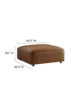 Modway Auren 6-Piece Upholstered Vegan Leather Modular Sofa in Coffee
