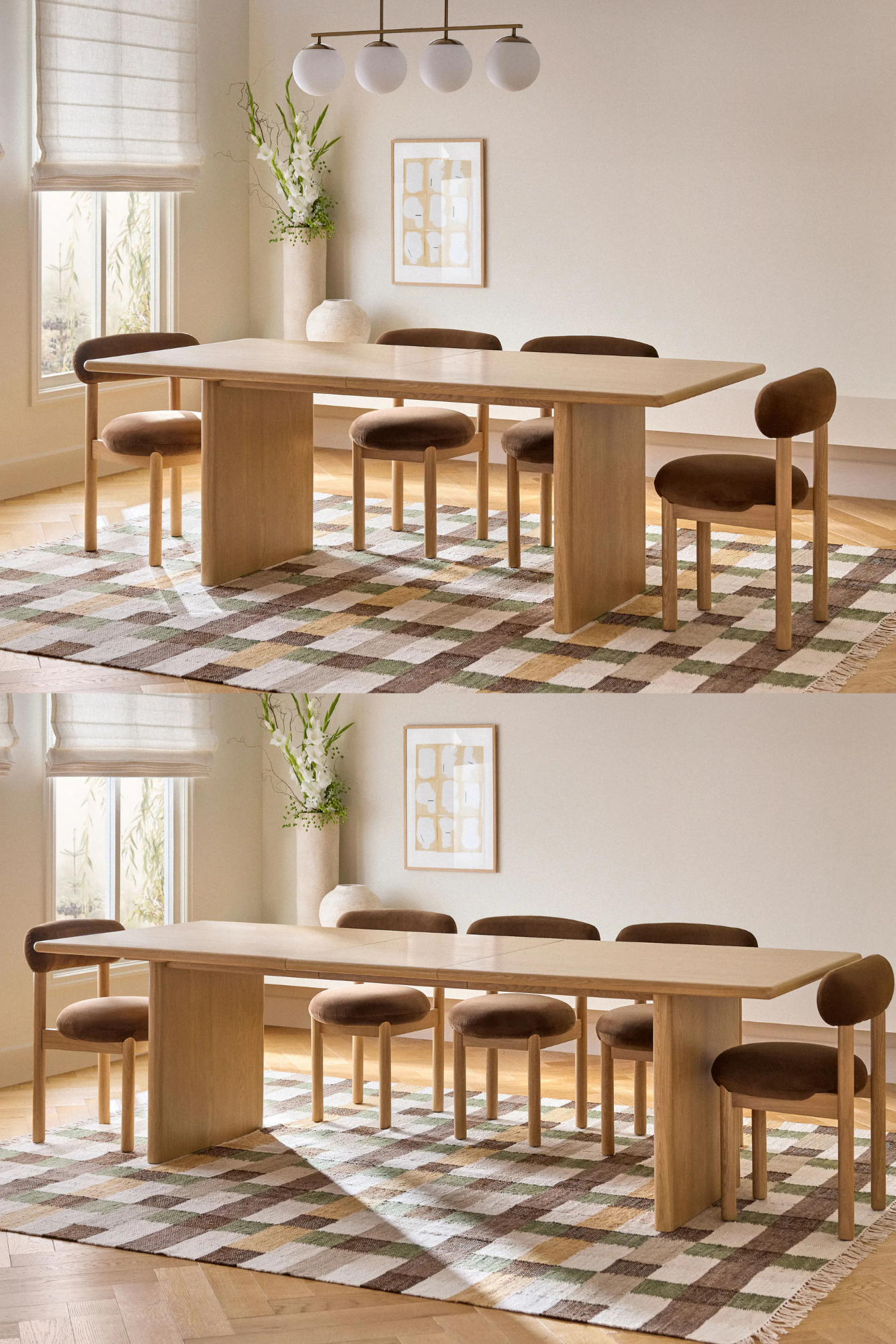 Article Torme 82.75" - 104.25" Extendable Dining Table - White Oak