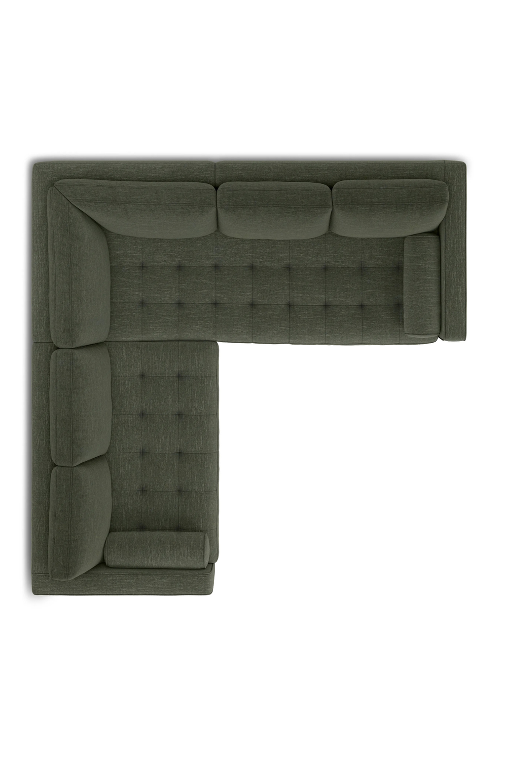 Article Sven 91" Tufted Corner Sectional - Fir Green