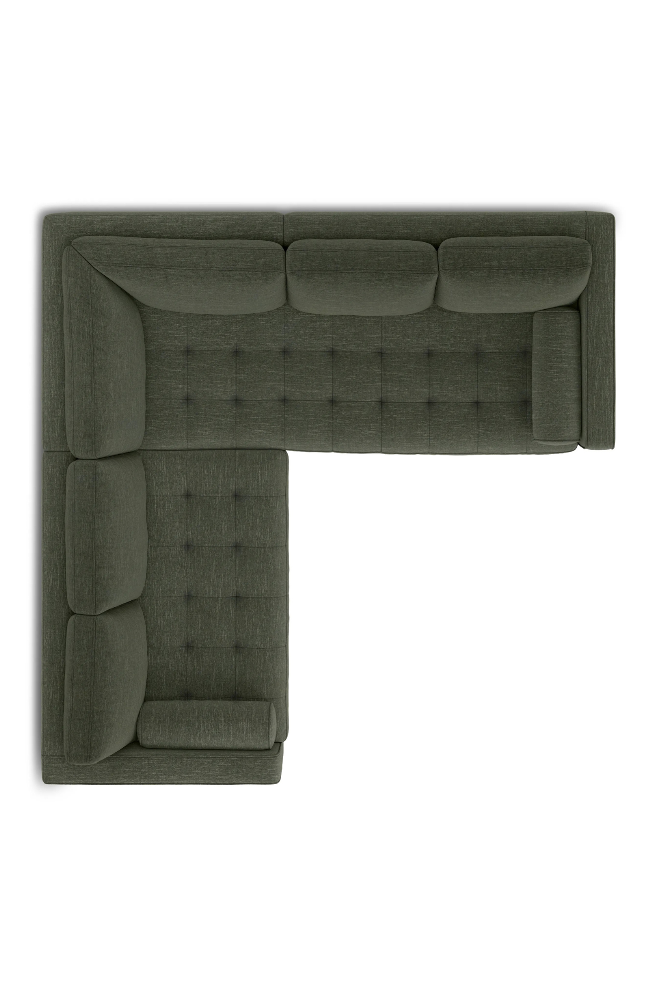 Article Sven 91" Tufted Corner Sectional - Fir Green
