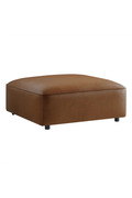 Modway Auren Upholstered Vegan Leather Ottoman in Coffee