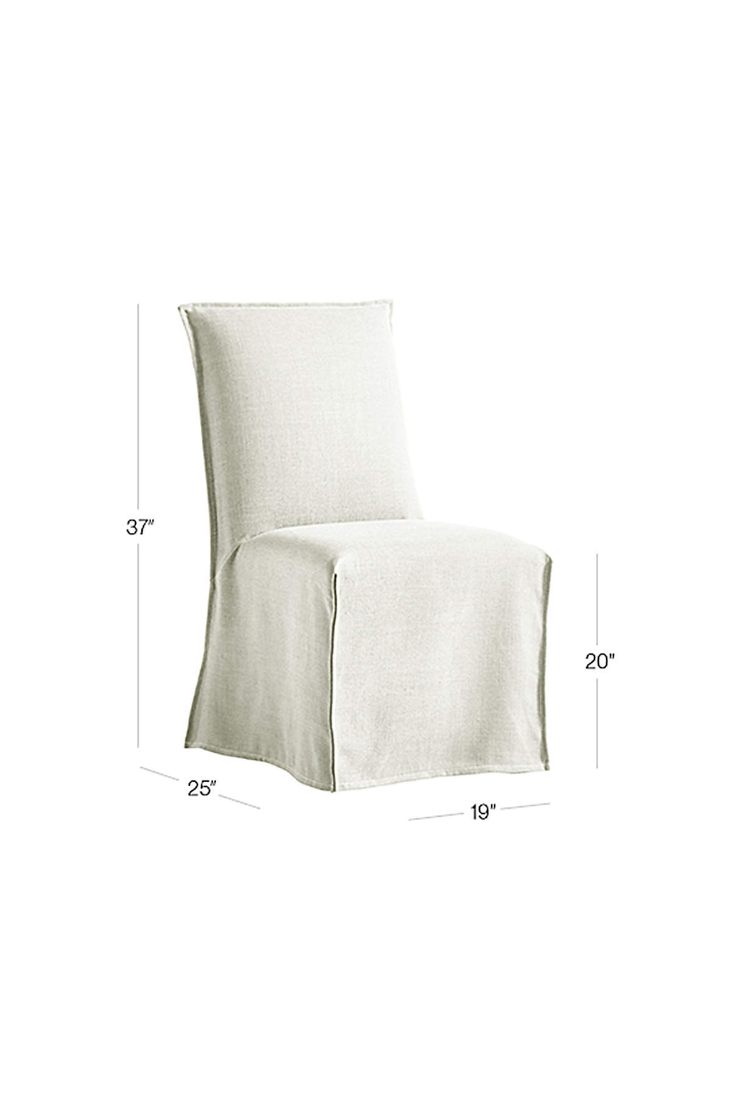 Crate & Barrel Addison Flange Slipcovered Dining Chair (Set of 2)