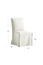 Crate & Barrel Addison Flange Slipcovered Dining Chair (Set of 2)