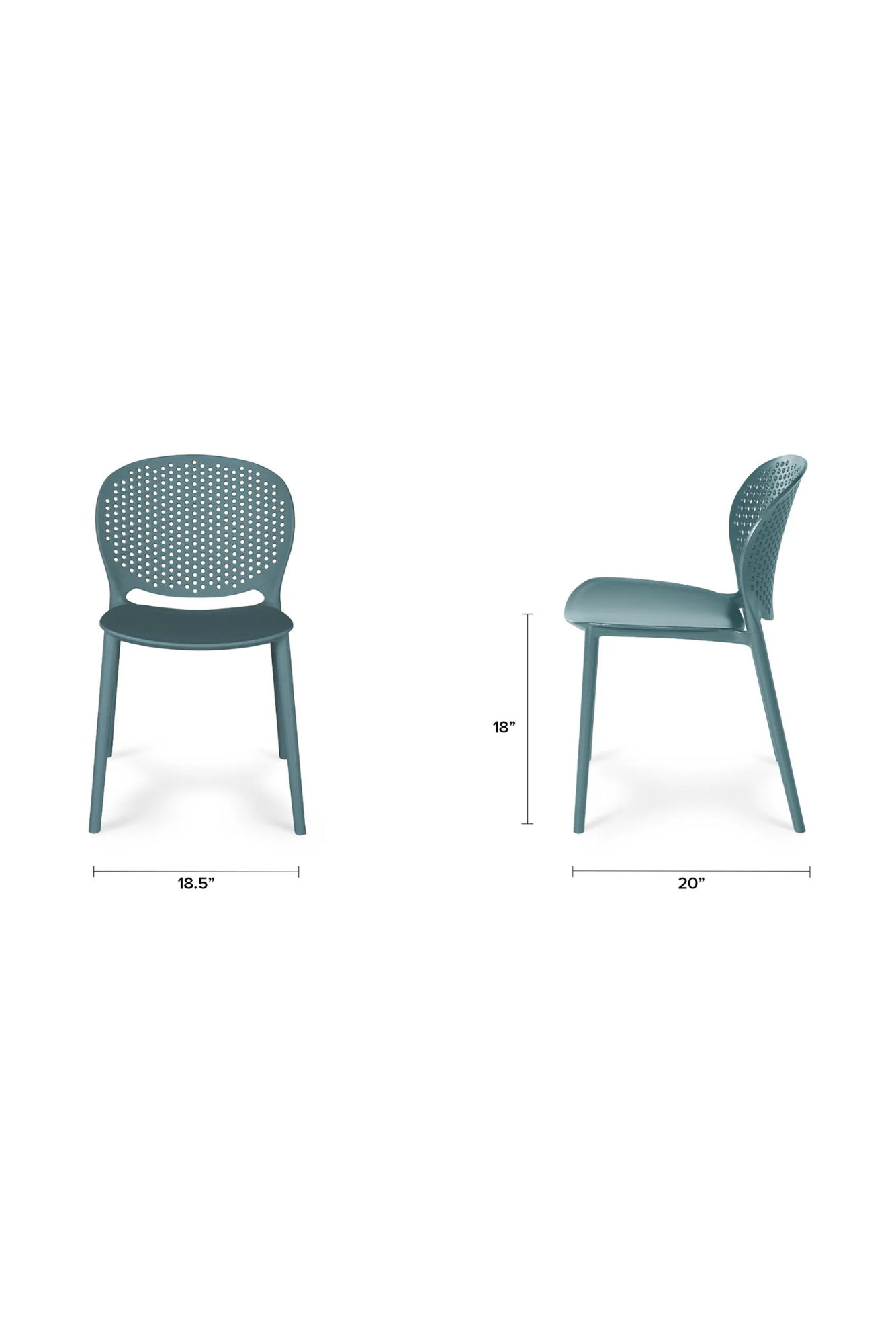Article Dot Outdoor Stackable Dining Chair - Surf Blue (Set of 4)