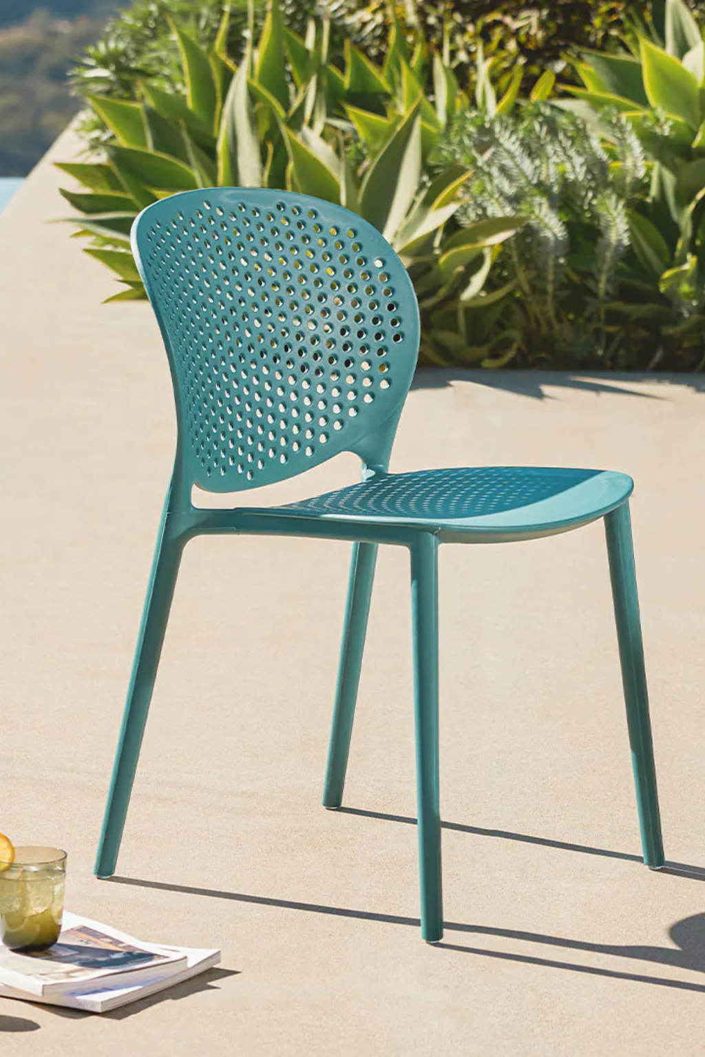 Article Dot Outdoor Stackable Dining Chair - Surf Blue (Set of 4)