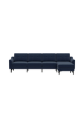 Burrow Nomad King Chaise Sectional - Heather Charcoal Performance Chenille