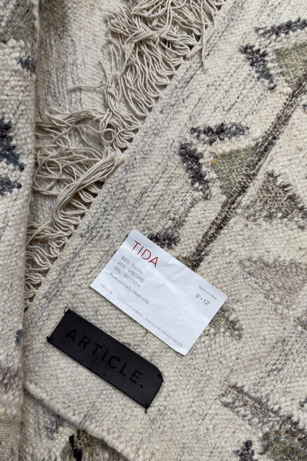 Article Tida Rug 9 X 12 - Silver Etch