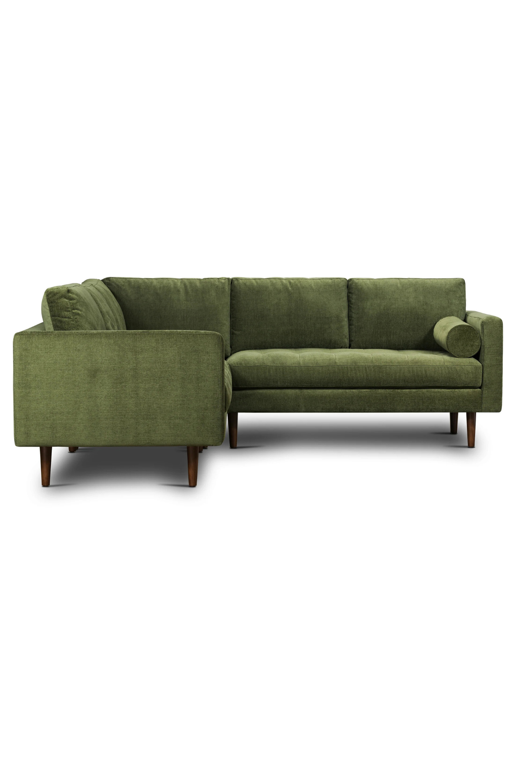 Poly & Bark Napa Velvet Corner Sectional Sofa - Distressed Green