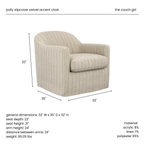Polly Slipcover Swivel Chair