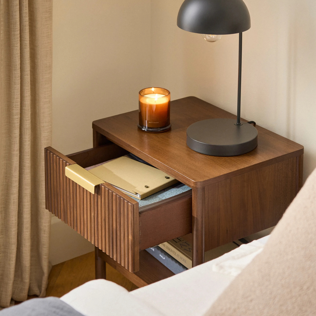 Liv Single-Drawer Nightstand - Walnut (Set of 2)
