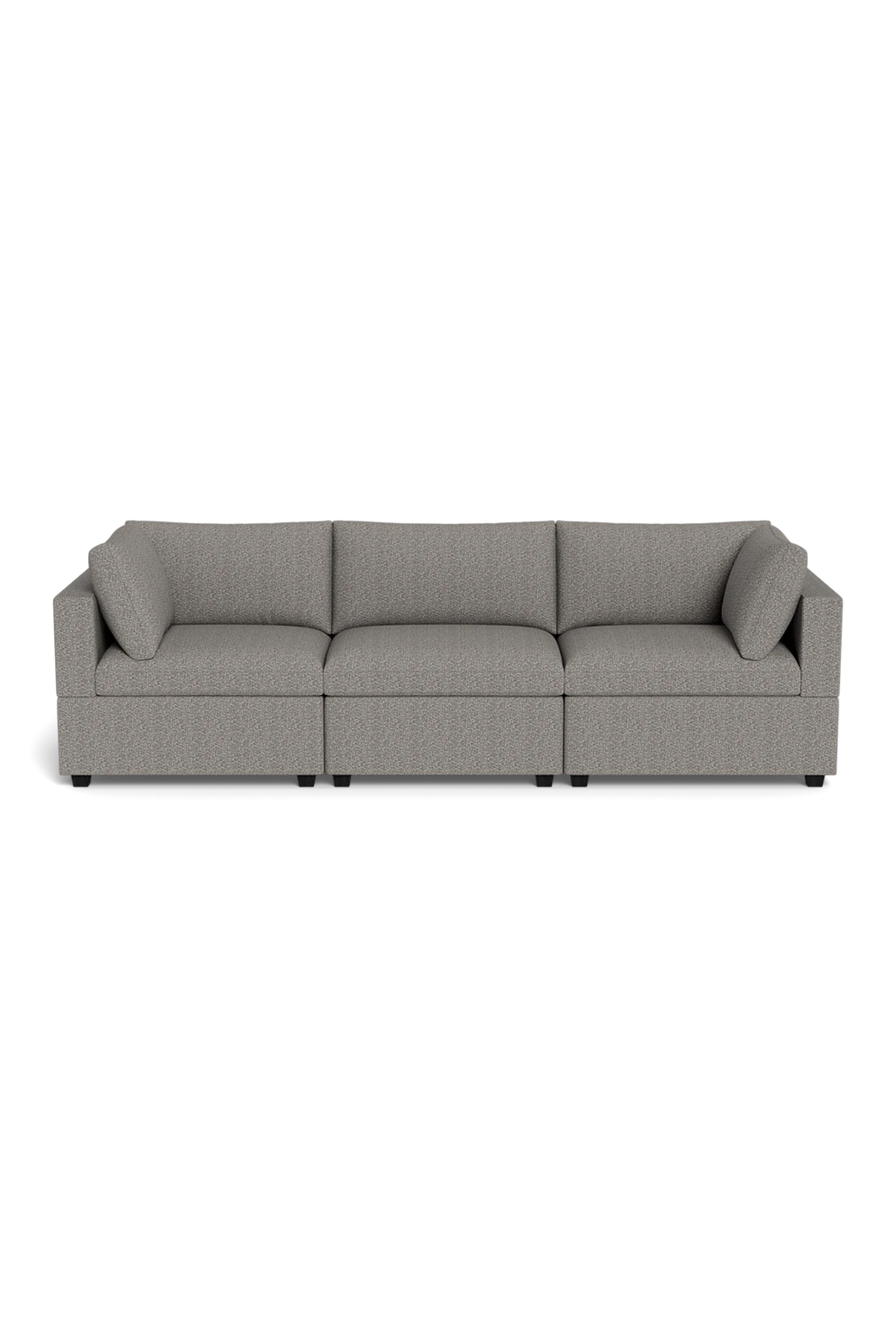 Albany Park Kova Box Cushion Sofa 122" Smoke Performance Bouclé