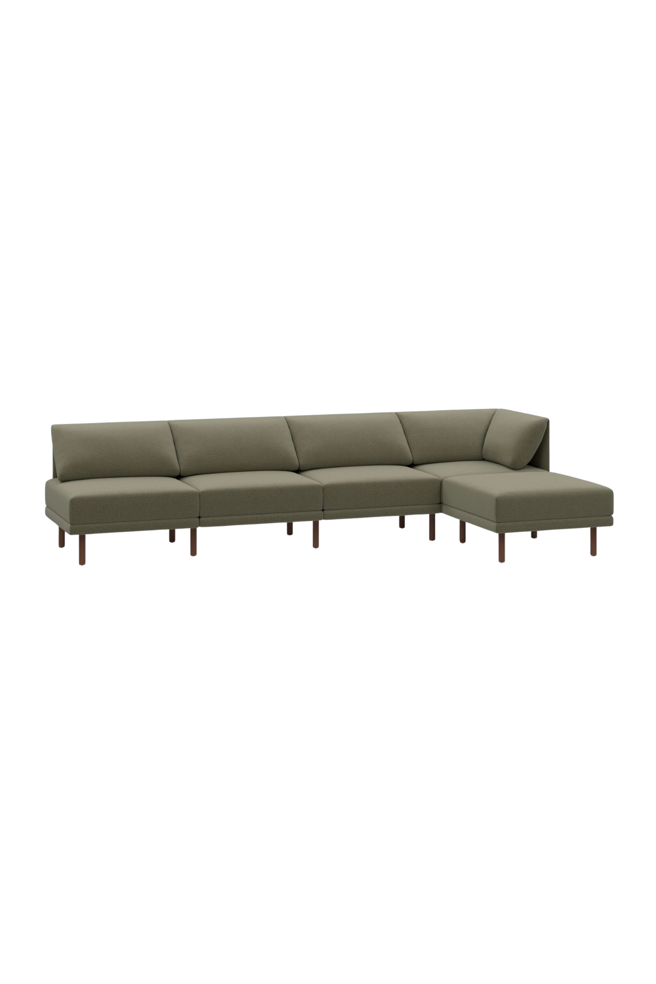 Burrow Range 5PC Sectional Lounger Moss Green
