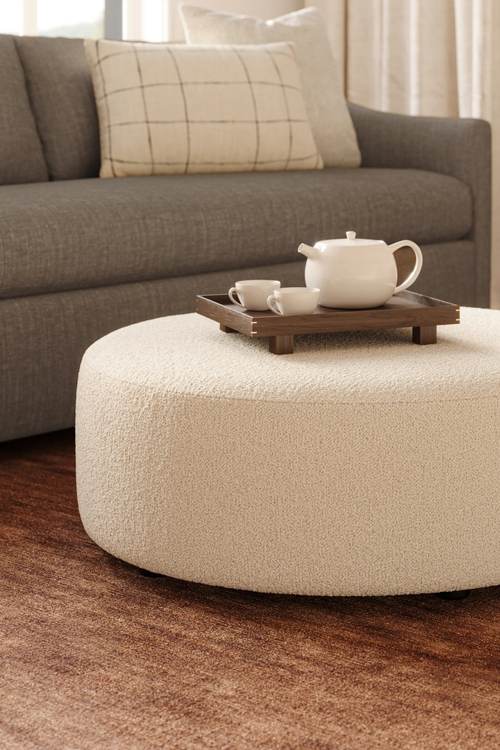 Article Avery 36" Ottoman - Ivory Wool Bouclé