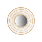Meron Round Wall Mirror - Natural