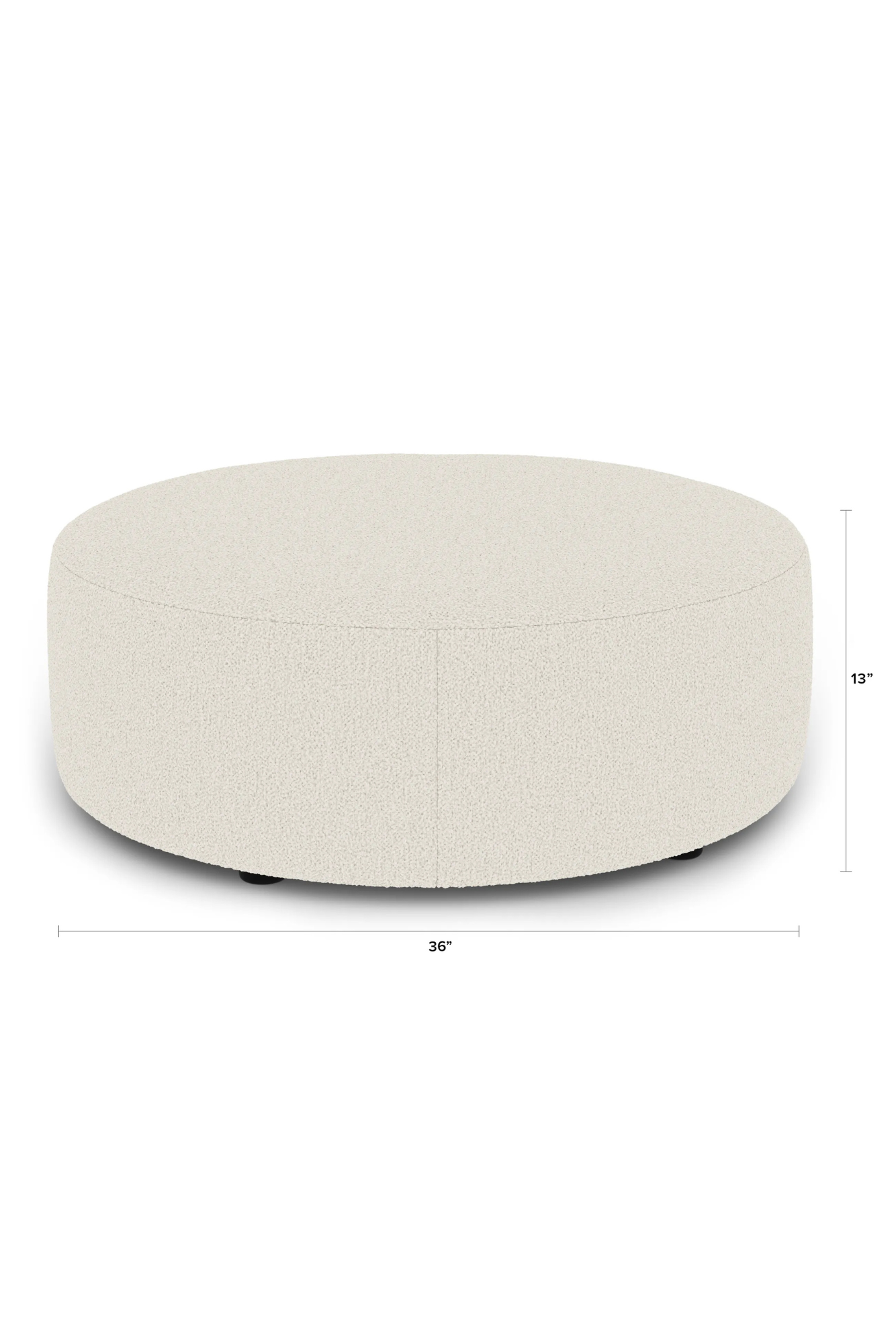 Article Avery 36" Ottoman - Ivory Wool Bouclé