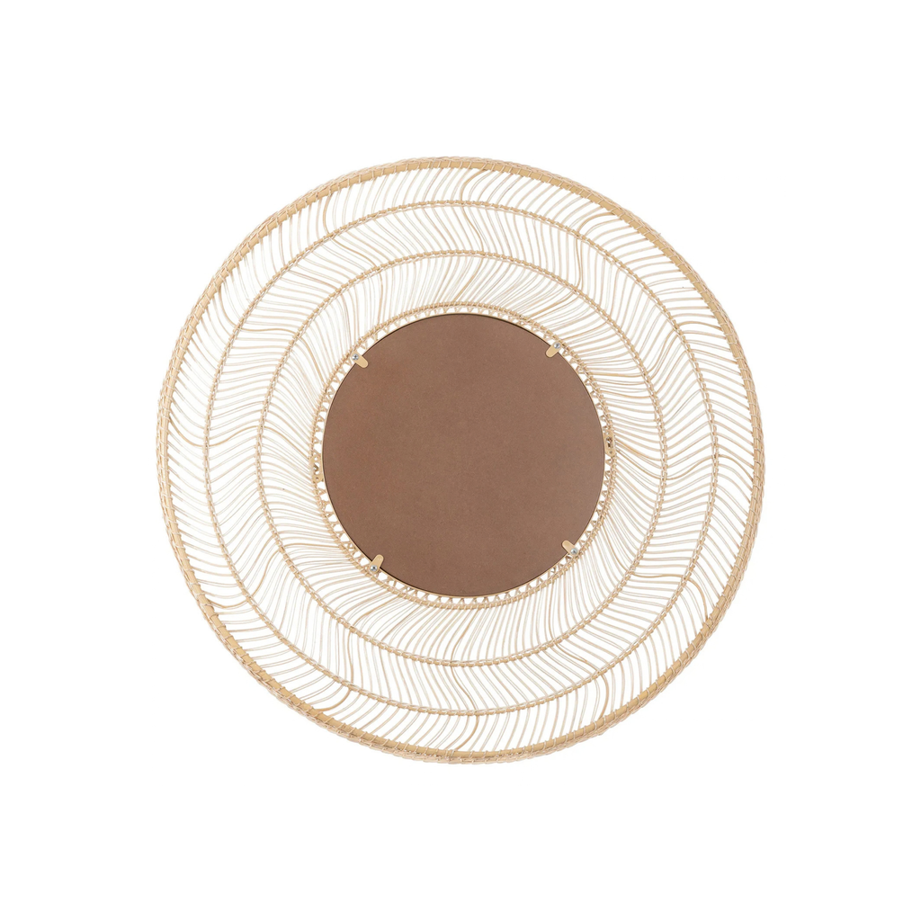 Meron Round Wall Mirror - Natural