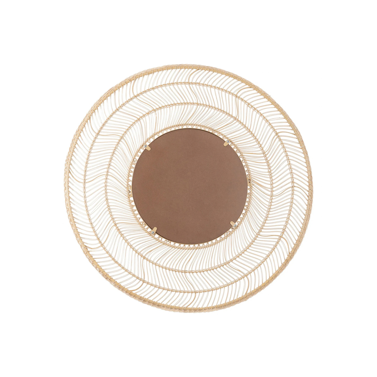 Meron Round Wall Mirror - Natural