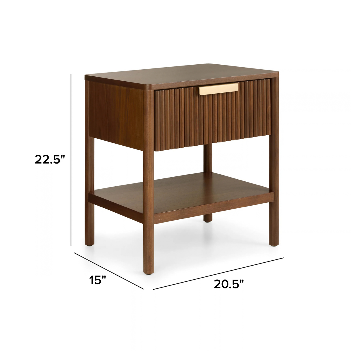Liv Single-Drawer Nightstand - Walnut (Set of 2)