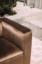 Interior Define Simon Chair in Brown Performance Velvet