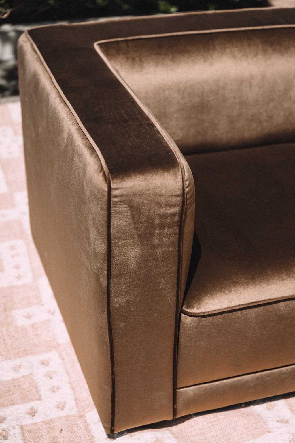 Interior Define Simon Chair in Brown Performance Velvet