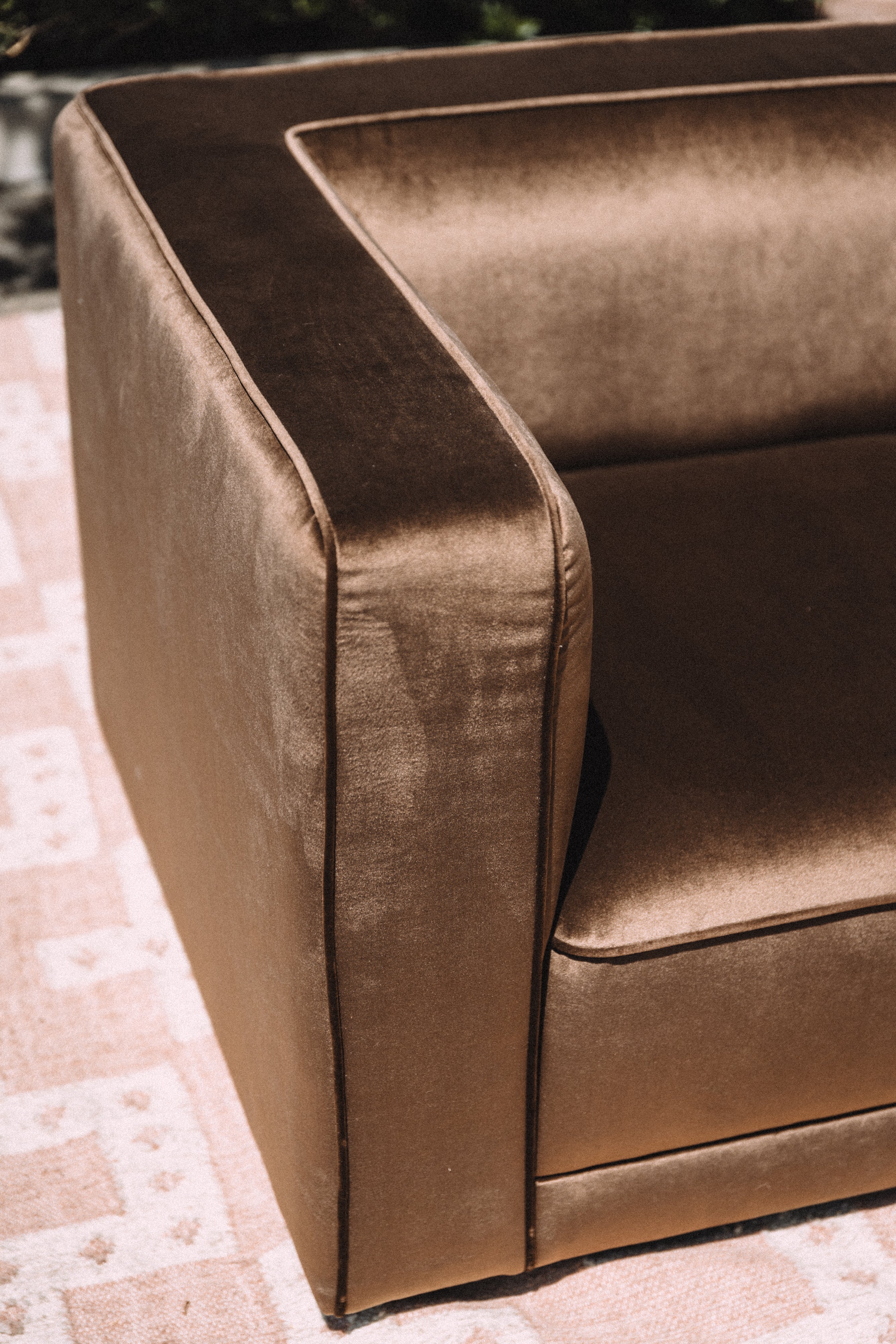 Interior Define Simon Chair in Brown Performance Velvet