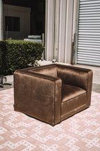 Interior Define Simon Chair in Brown Performance Velvet