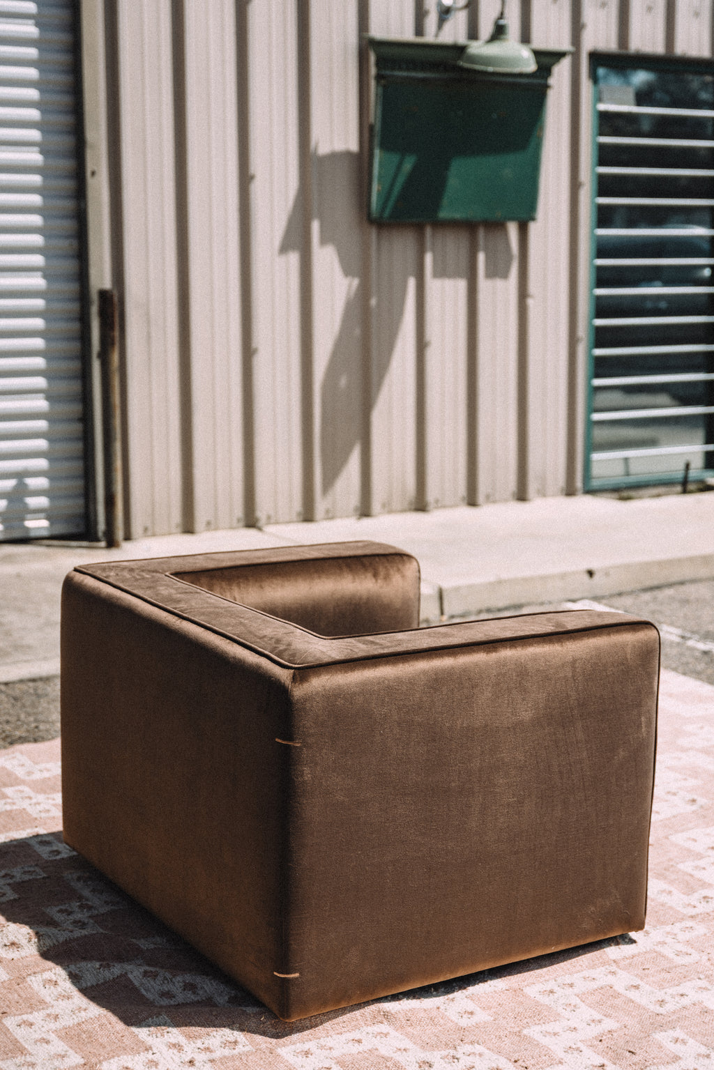 Interior Define Simon Chair in Brown Performance Velvet