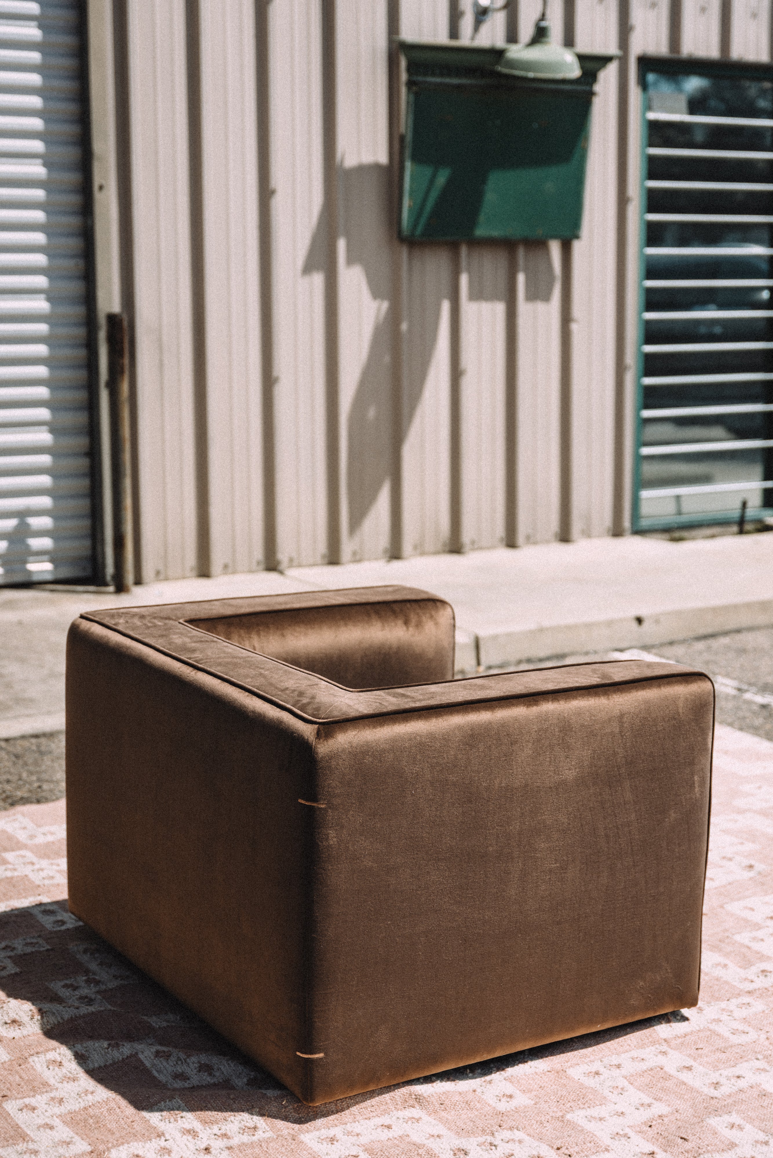 Interior Define Simon Chair in Brown Performance Velvet
