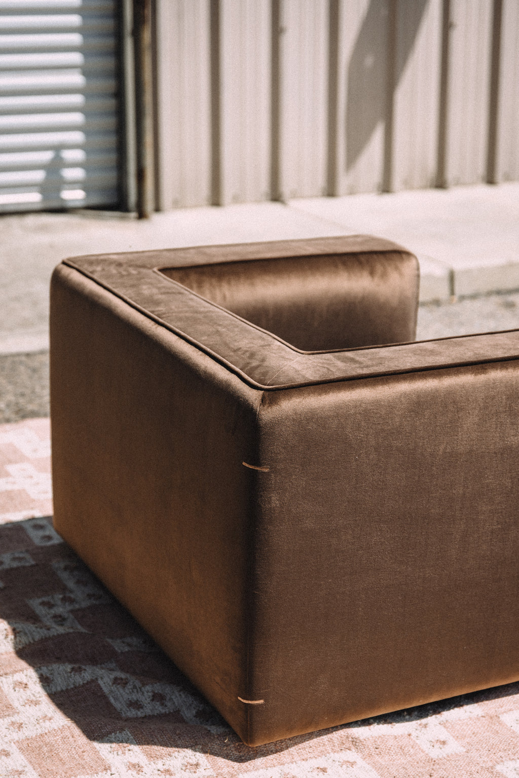 Interior Define Simon Chair in Brown Performance Velvet