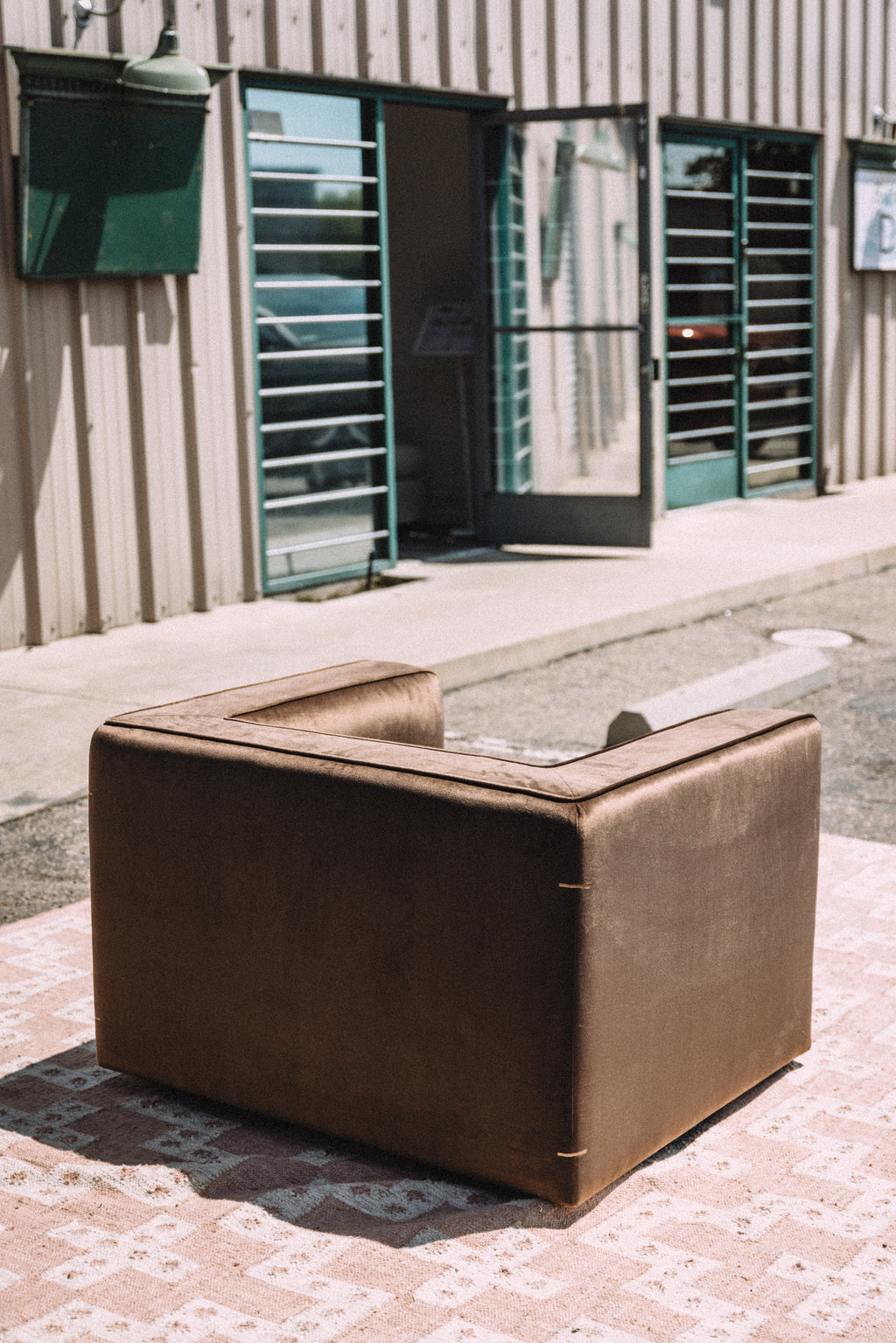 Interior Define Simon Chair in Brown Performance Velvet