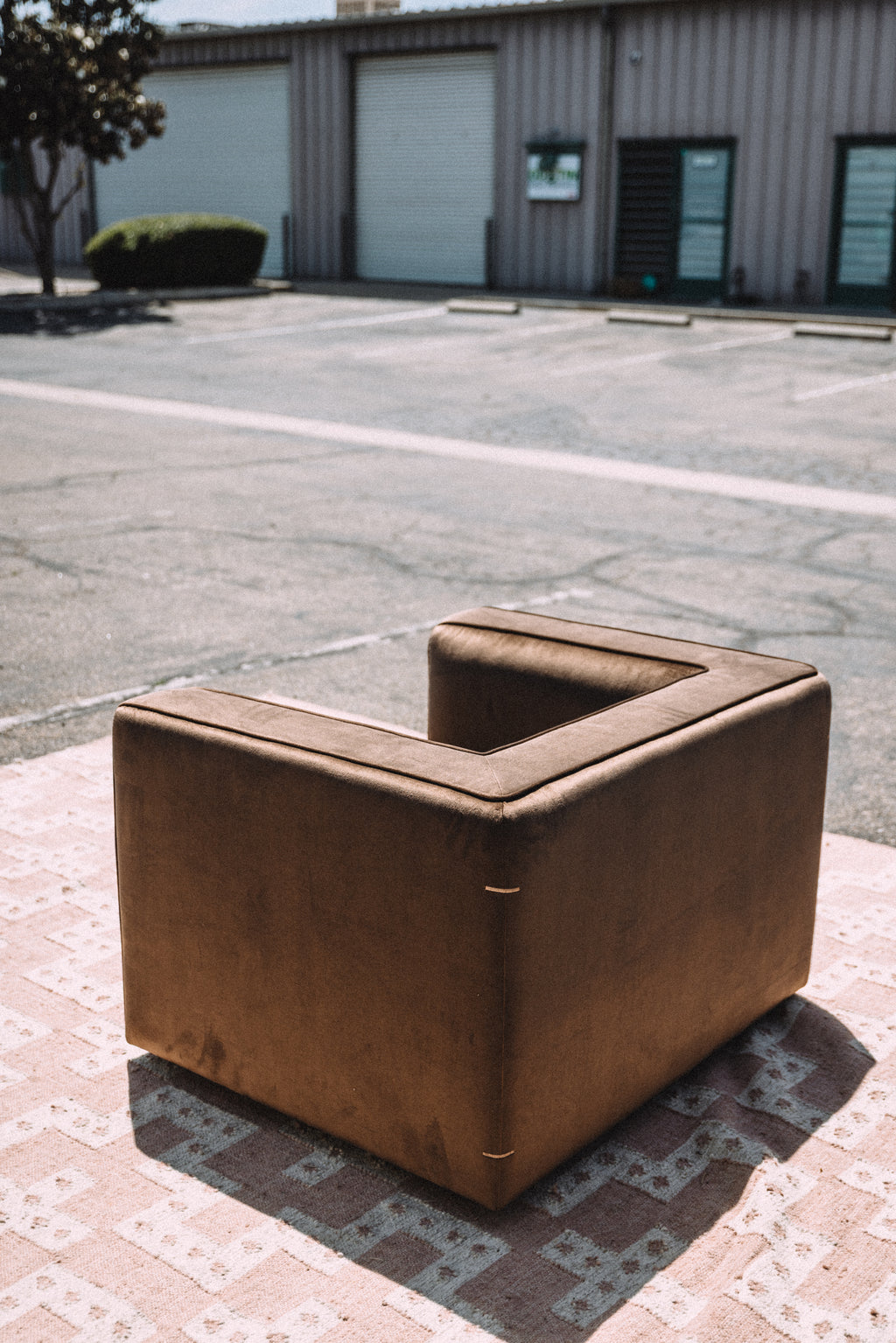 Interior Define Simon Chair in Brown Performance Velvet