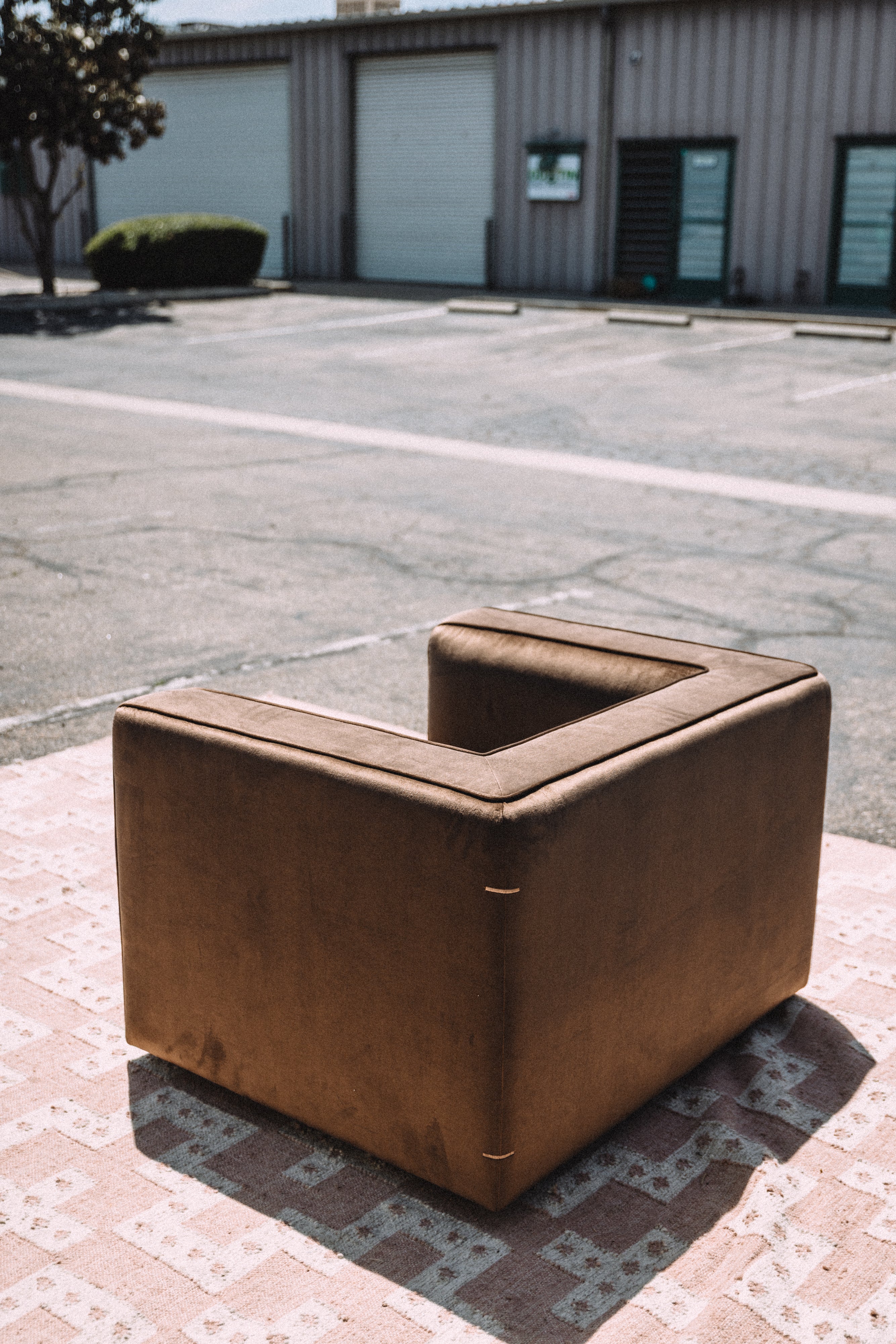 Interior Define Simon Chair in Brown Performance Velvet
