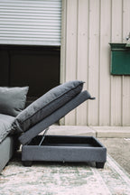 Dark Gray 3PC Loveseat Cloud Sectional