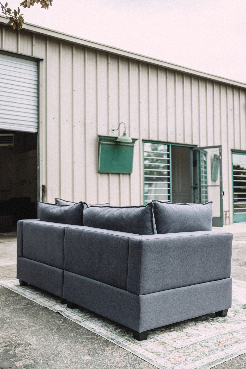 Dark Gray 3PC Loveseat Cloud Sectional